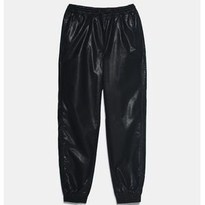 FAUX LEATHER JOGGERS